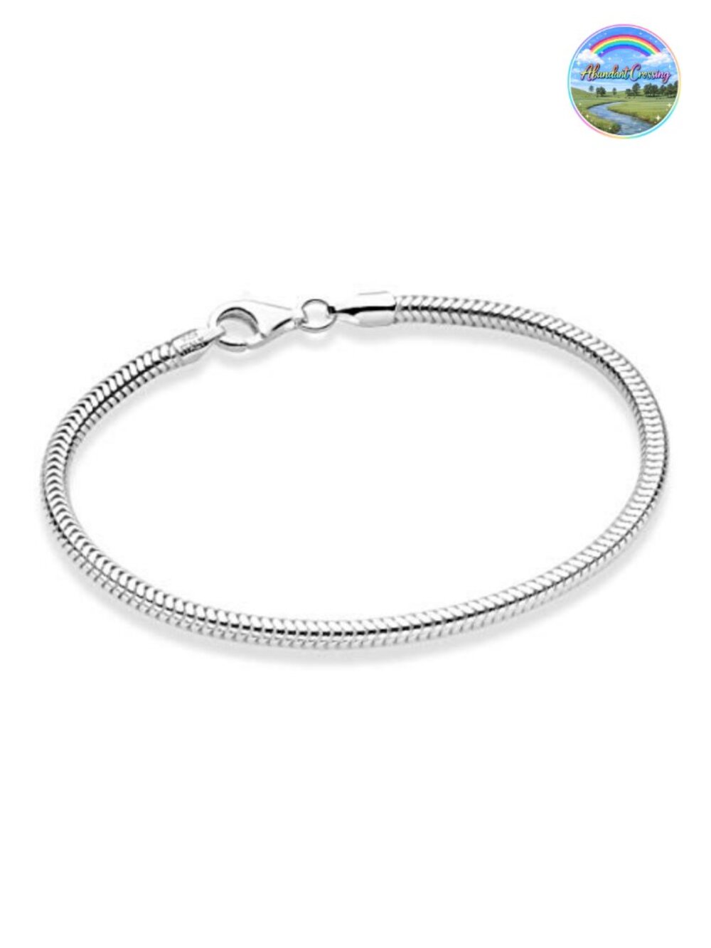 Solid 925 Sterling Silver Snake Chain Bracelet 3mm